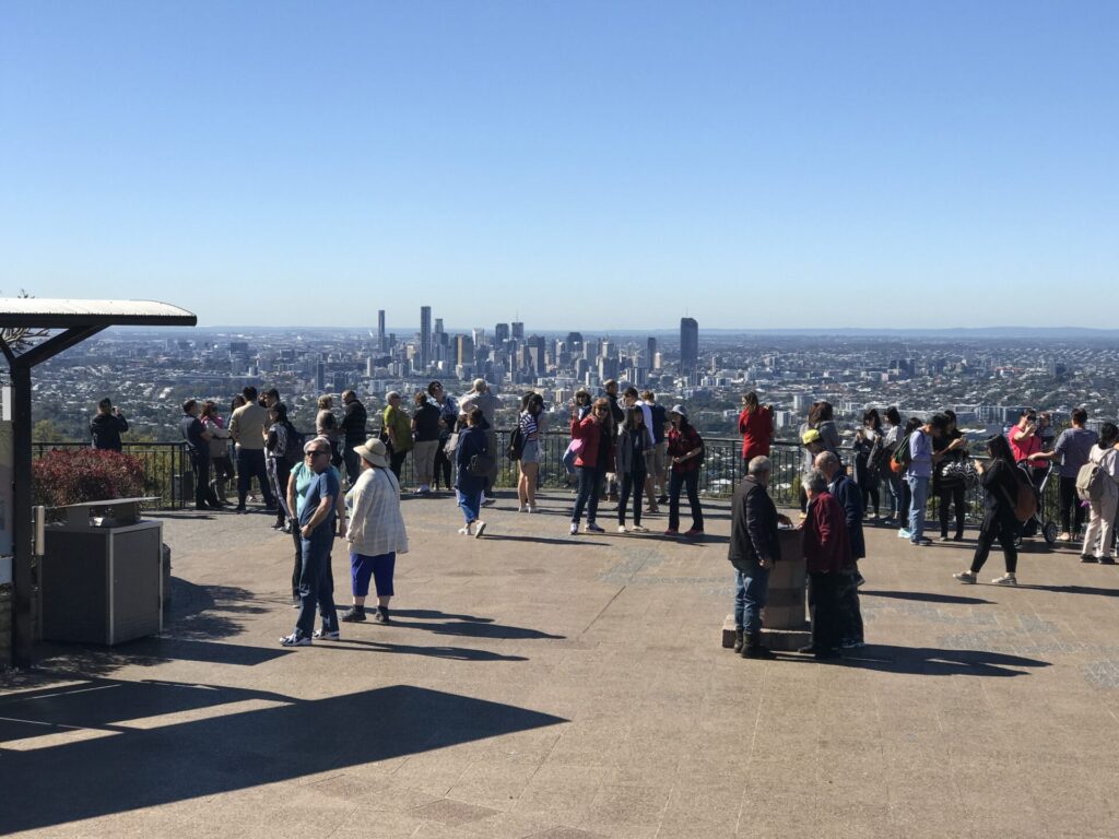 Skyline of Brisbane CBD seen from Mount Coot tha Lookout 03